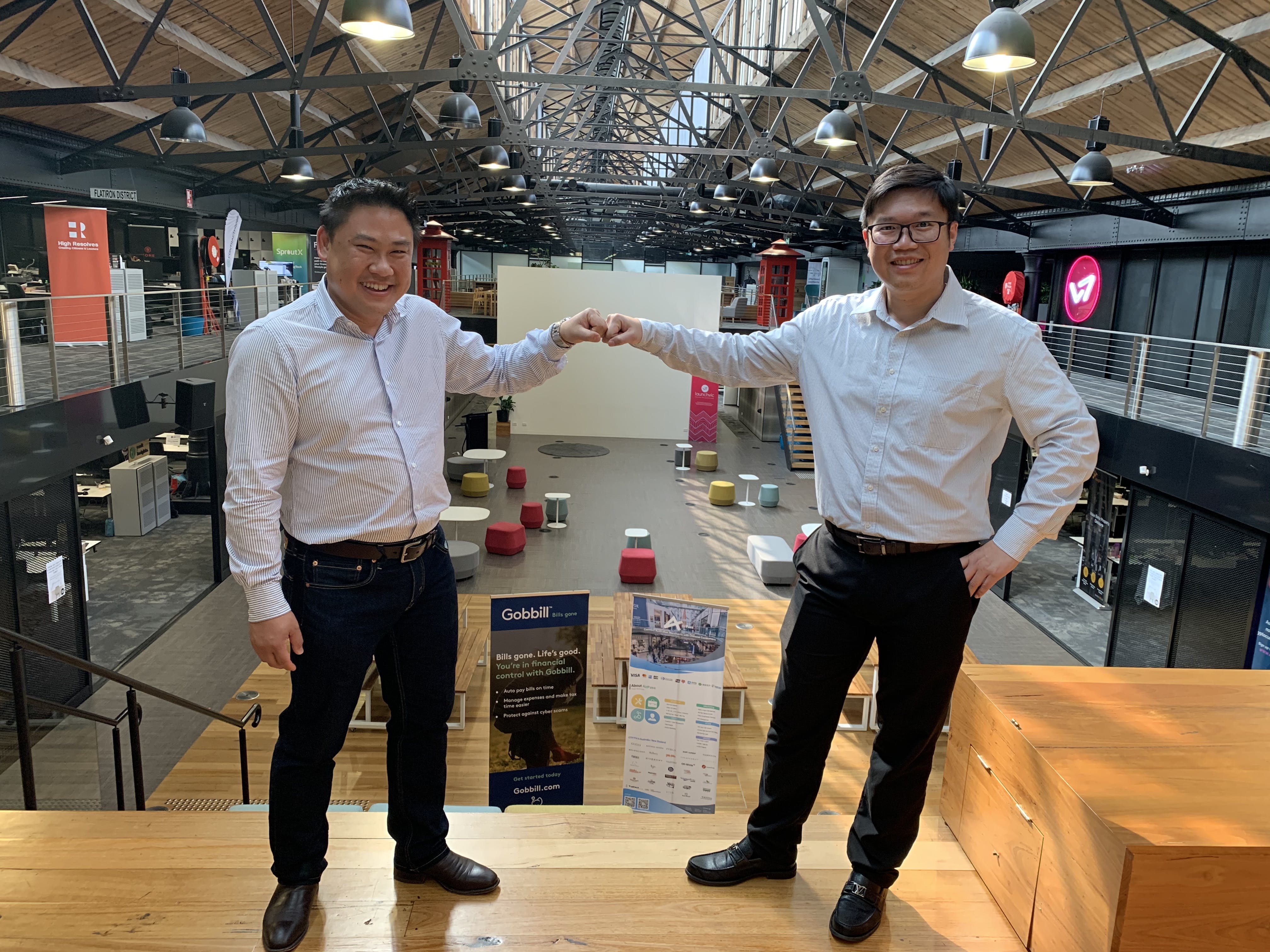 Shendon Ewans, CEO and Co-founder of Gobbill with Simon Tse, COO and Head of FinTech at Airpay FinTech